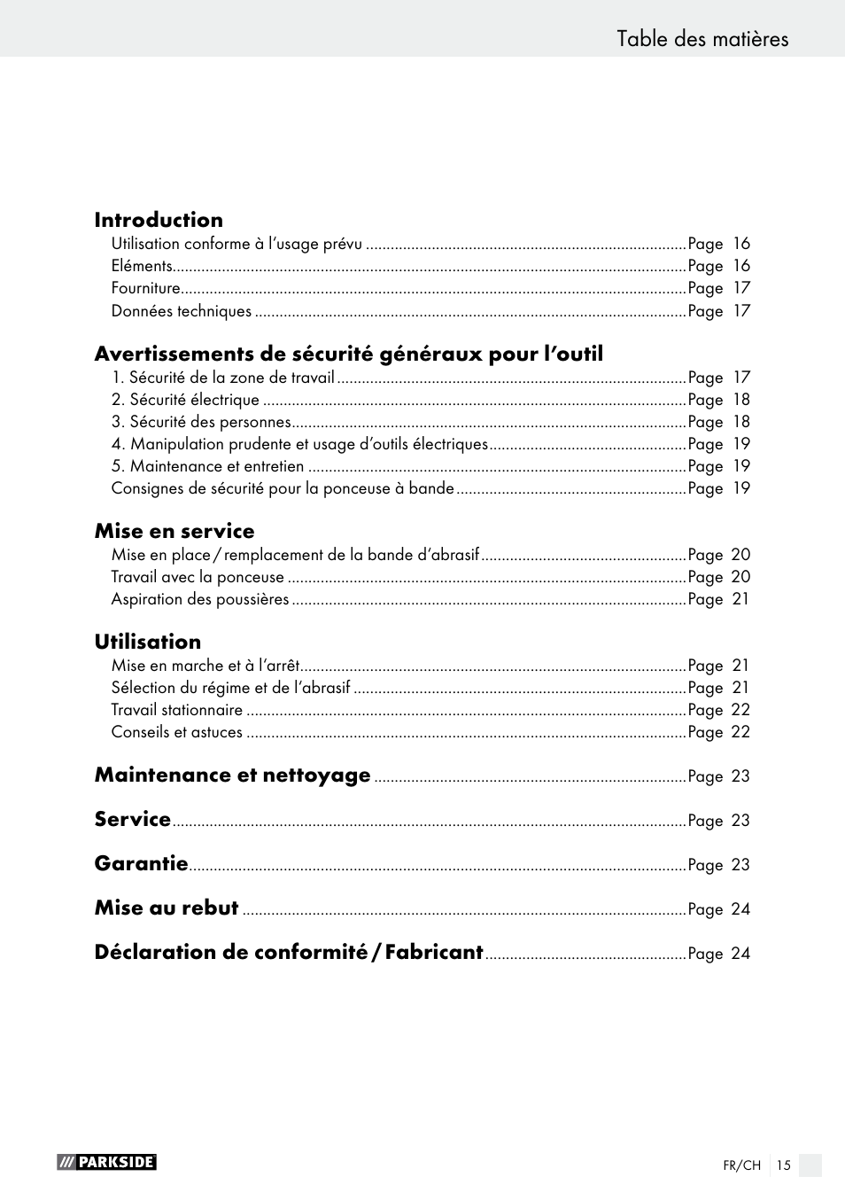 Parkside PBS 600 A1 User Manual | Page 15 / 45