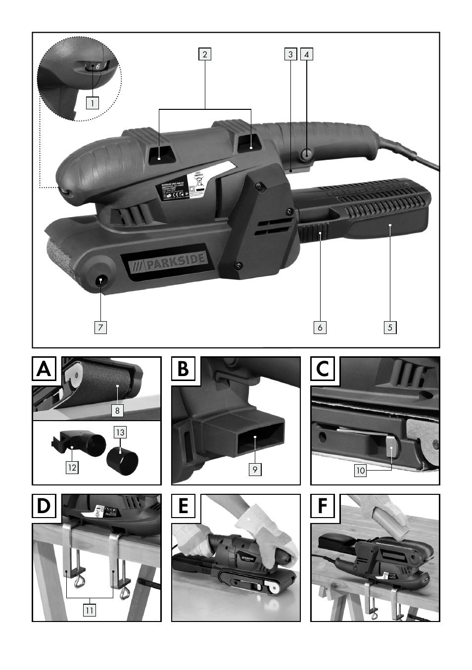 Parkside PBS 600 A1 User Manual | Page 3 / 45