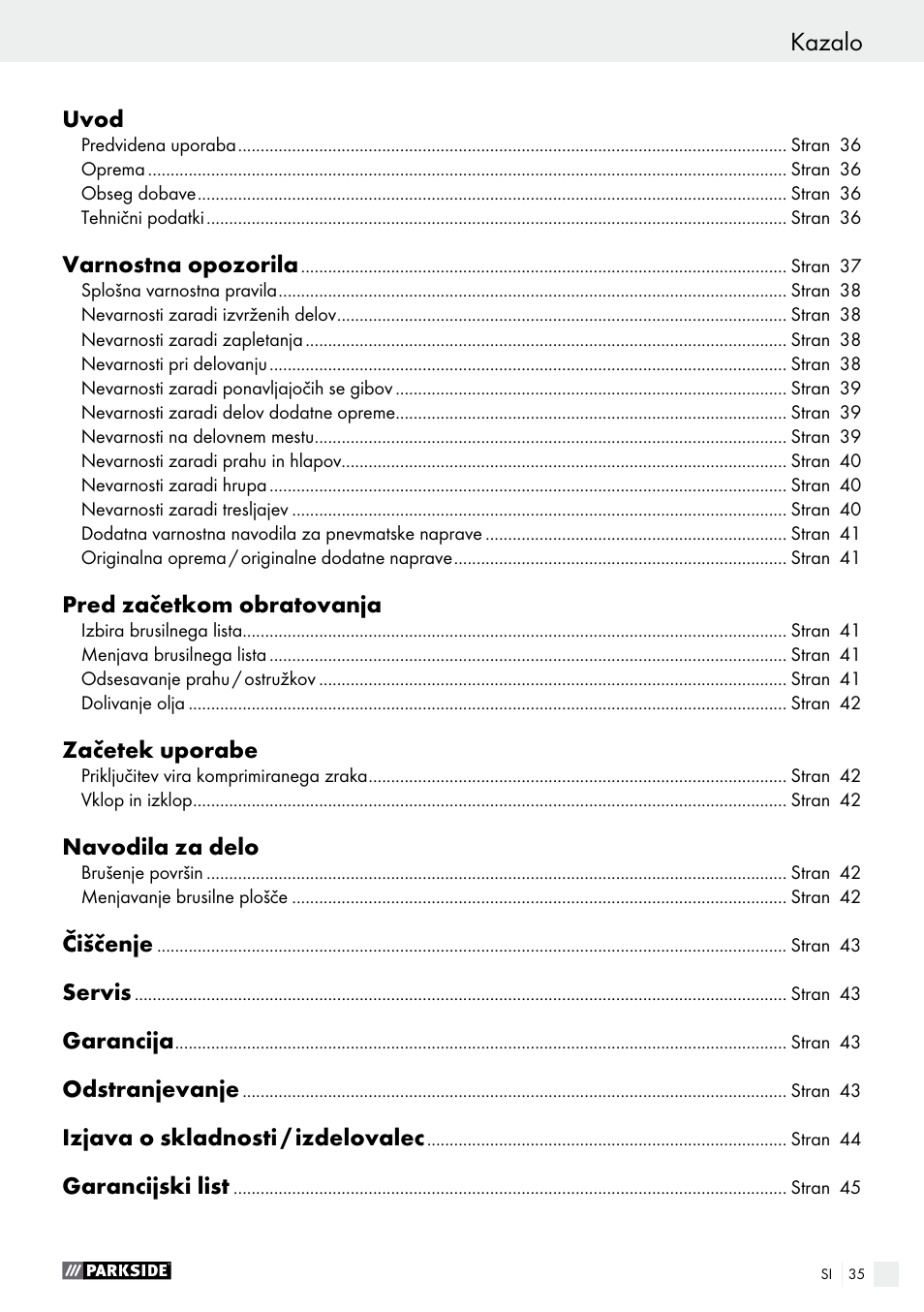 Parkside PDEXS 150 A1 User Manual | Page 35 / 78