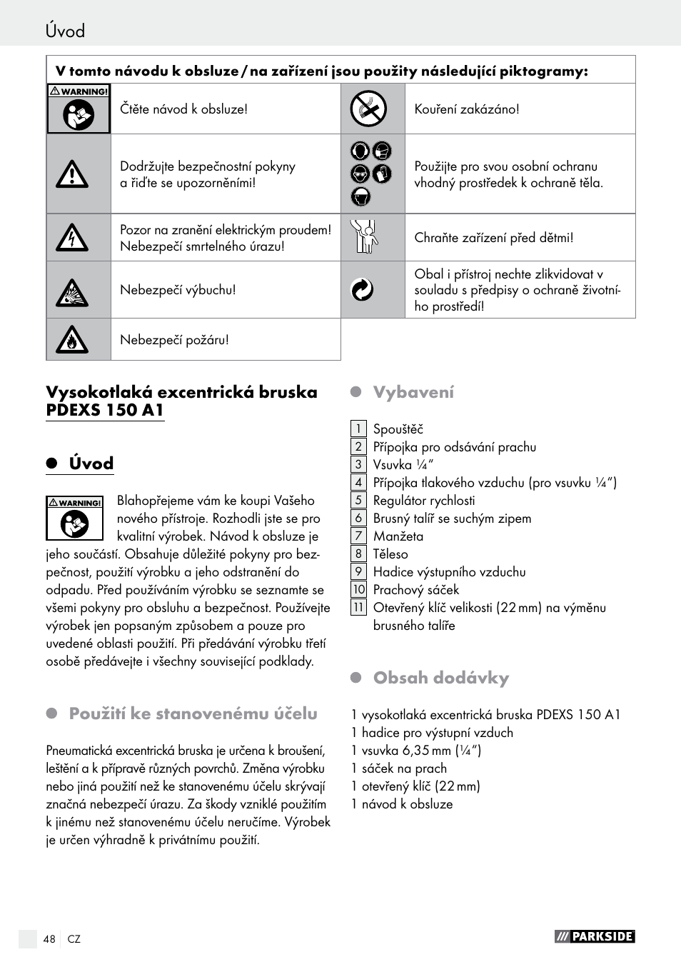 Parkside PDEXS 150 A1 User Manual | Page 48 / 78