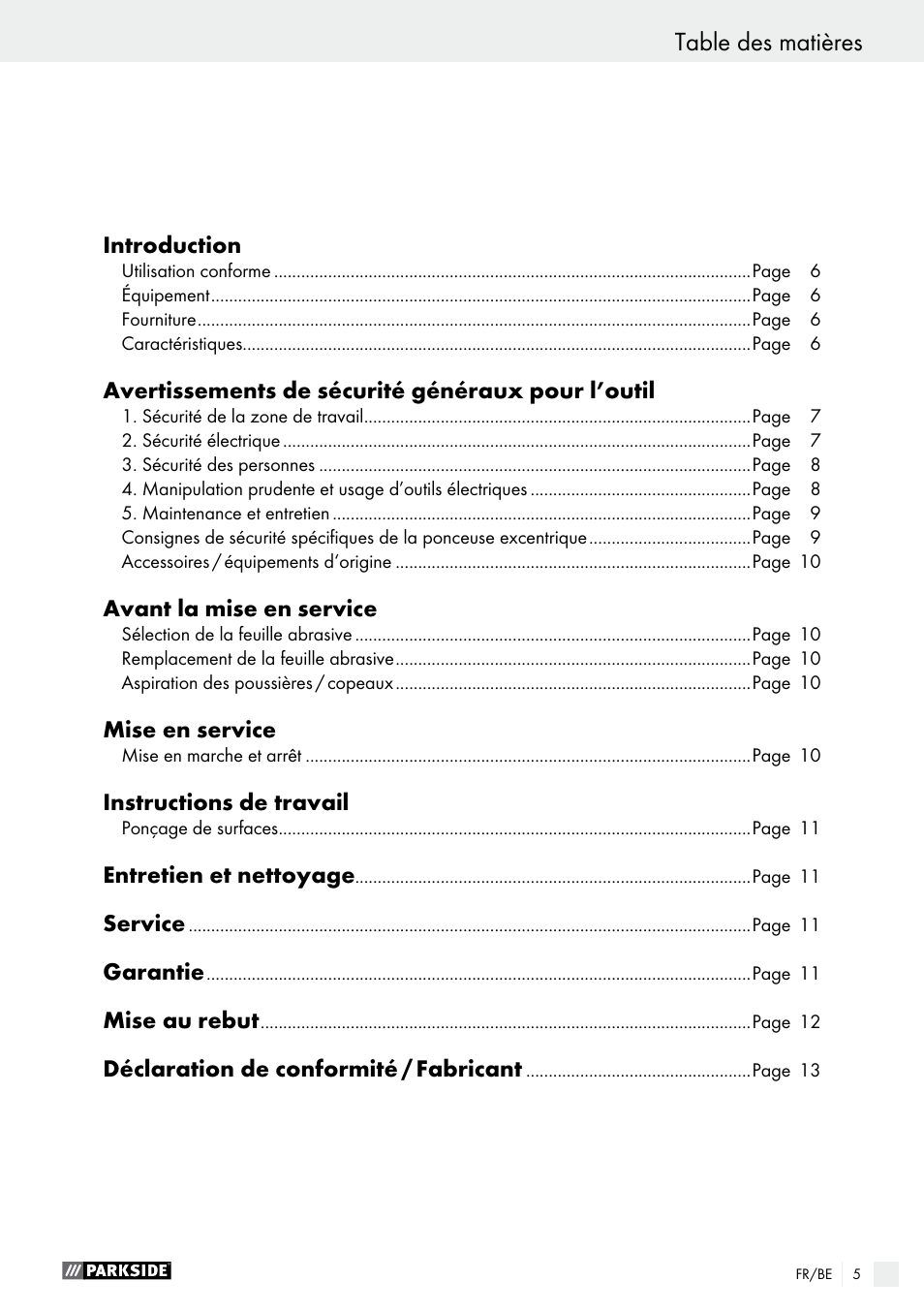 Parkside PEXS 270 A1 User Manual | Page 5 / 43