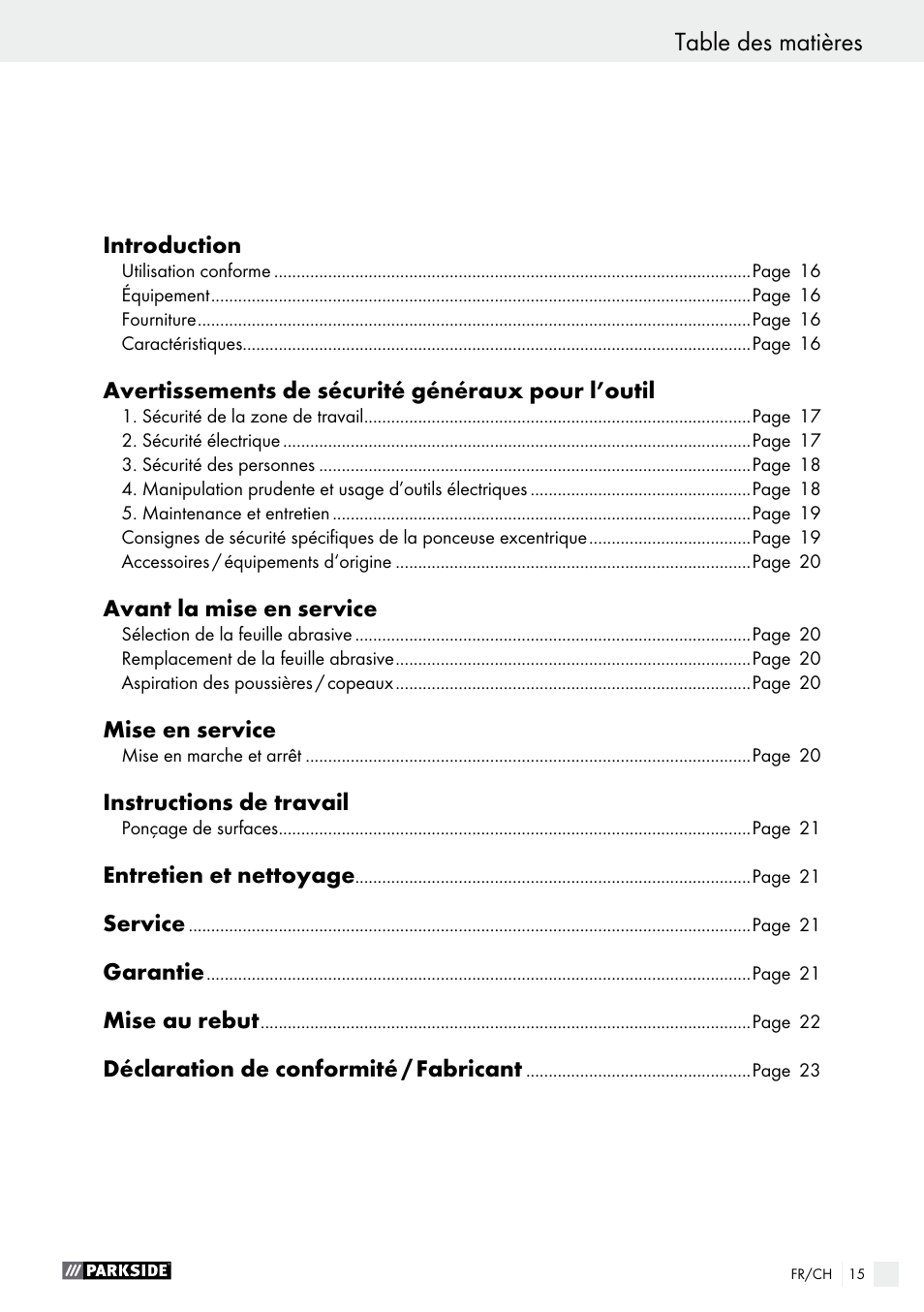 Parkside PEXS 270 A1 User Manual | Page 15 / 43