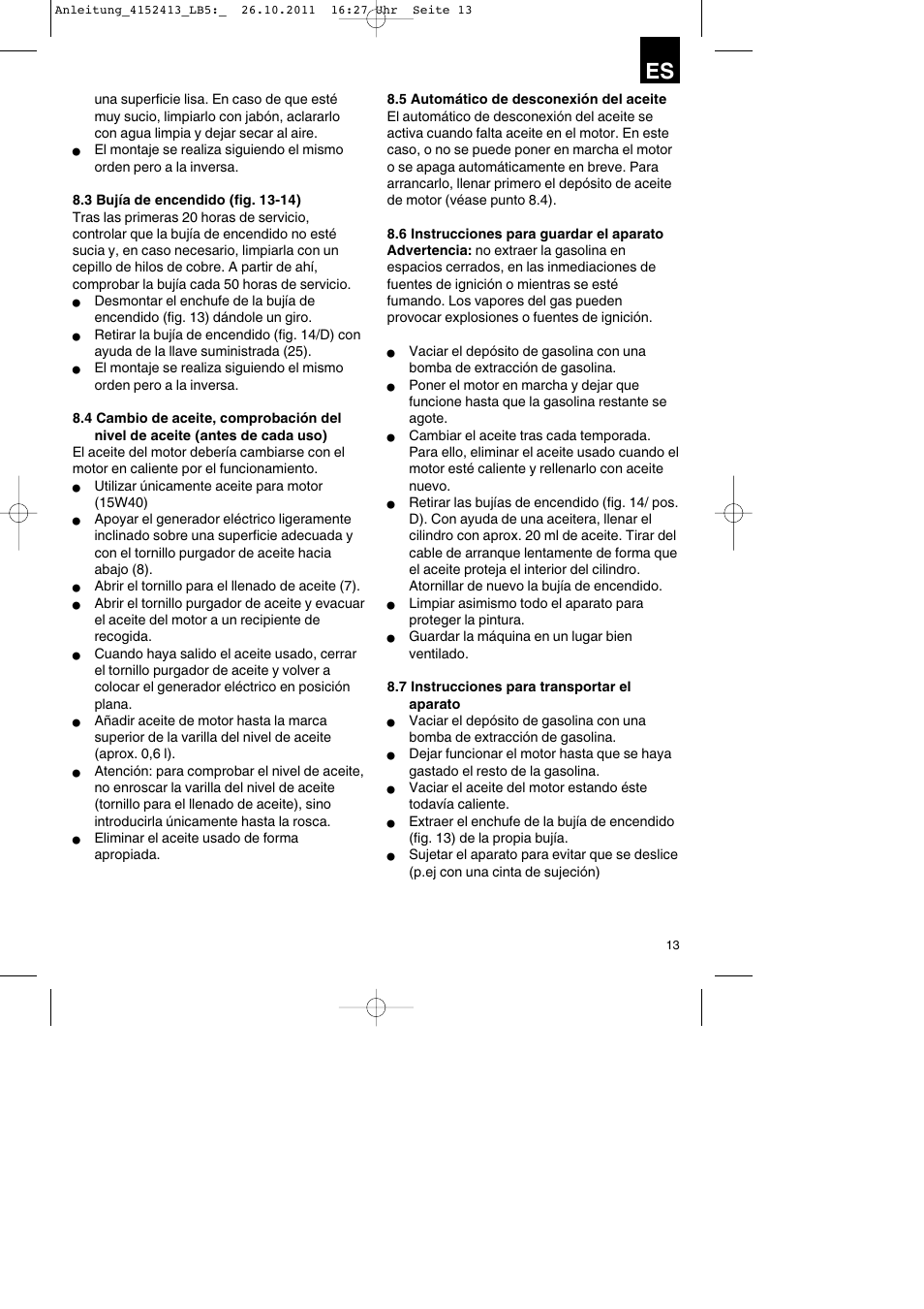 Parkside PSE 2800 A1 User Manual | Page 13 / 68