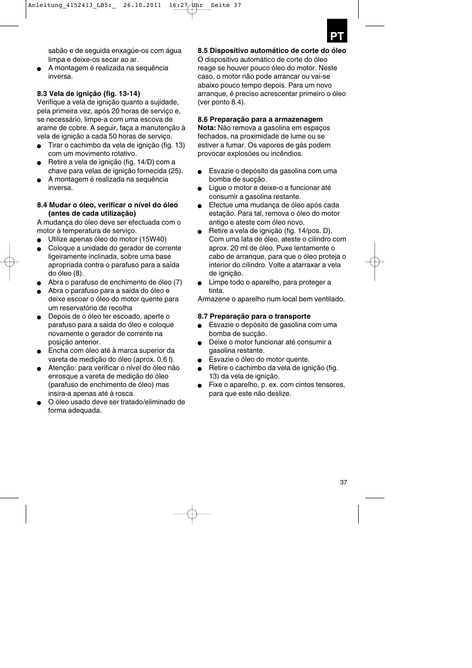Parkside PSE 2800 A1 User Manual | Page 37 / 68
