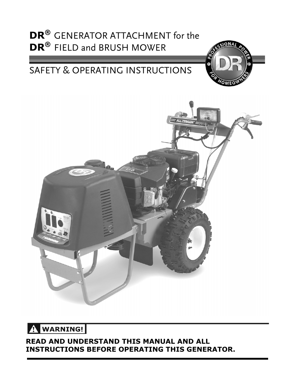 Country Home Products DR ALL-TERRAIN FIELD and BRUSH MOWER User Manual | 40 pages