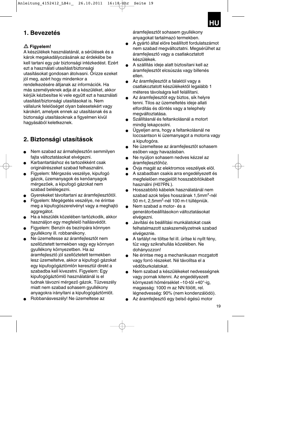 Parkside PSE 2800 A1 User Manual | Page 19 / 88