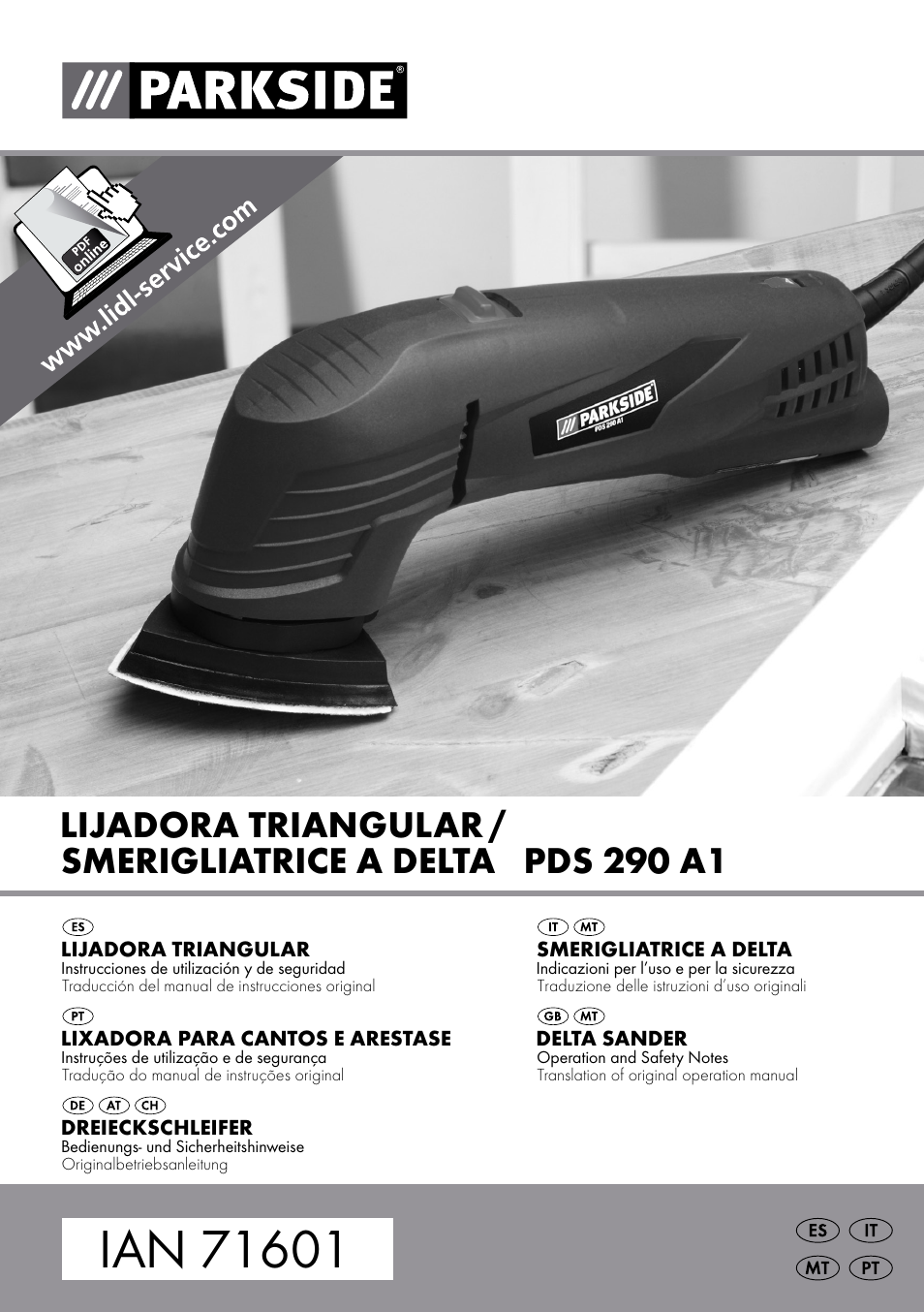 Parkside PDS 290 A1 User Manual | 52 pages