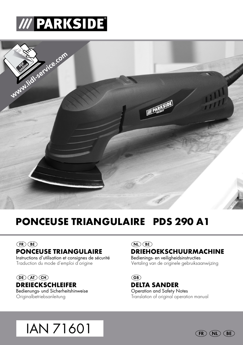 Parkside PDS 290 A1 User Manual | 43 pages