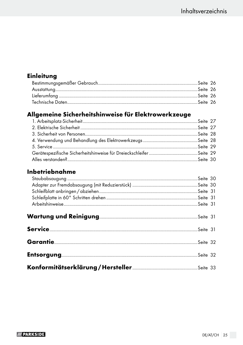 Parkside PDS 290 A1 User Manual | Page 25 / 43