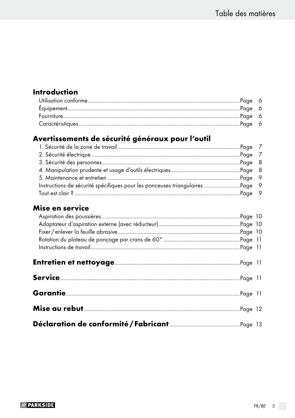 Parkside PDS 290 A1 User Manual | Page 5 / 43