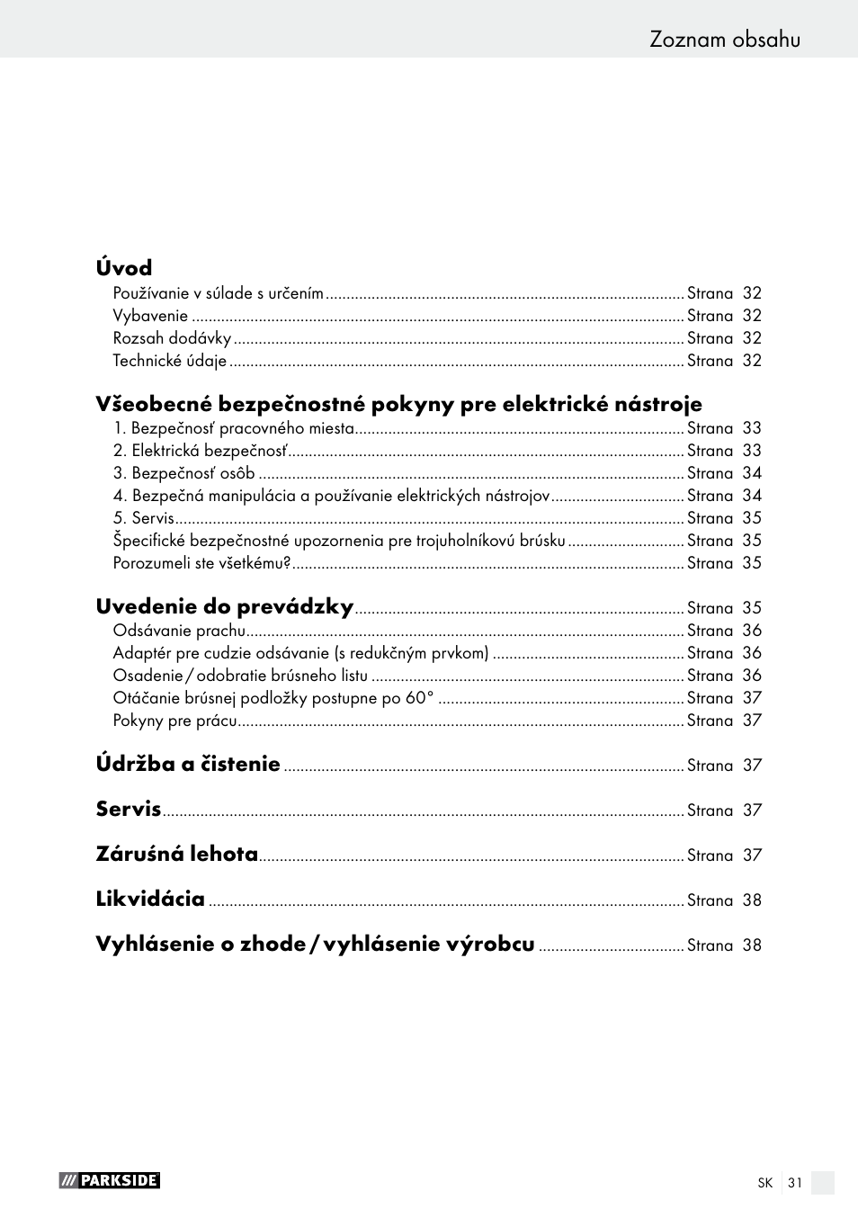 Parkside PDS 290 A1 User Manual | Page 31 / 48