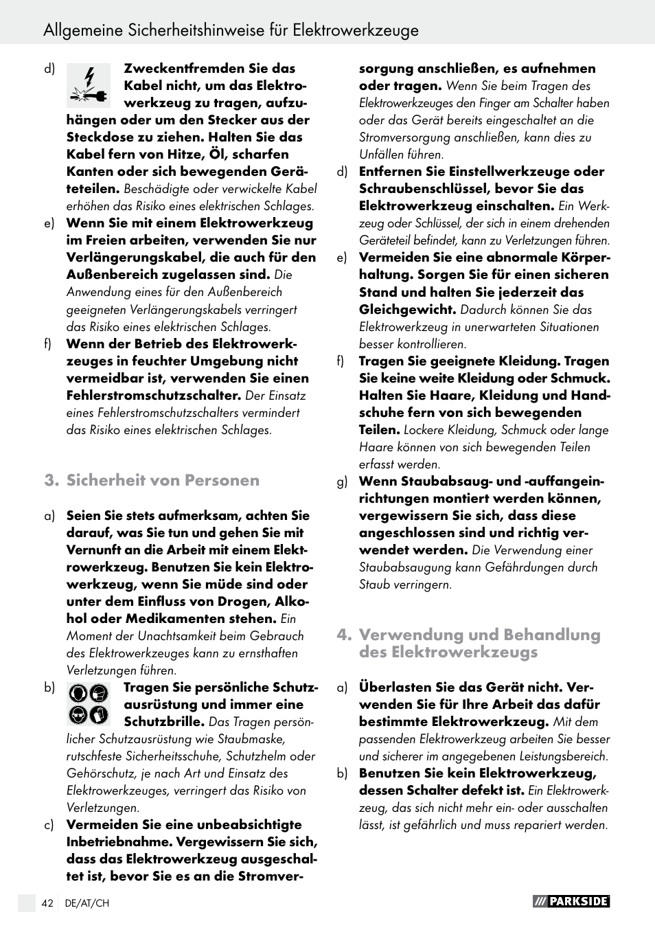 Parkside PDS 290 A1 User Manual | Page 42 / 48