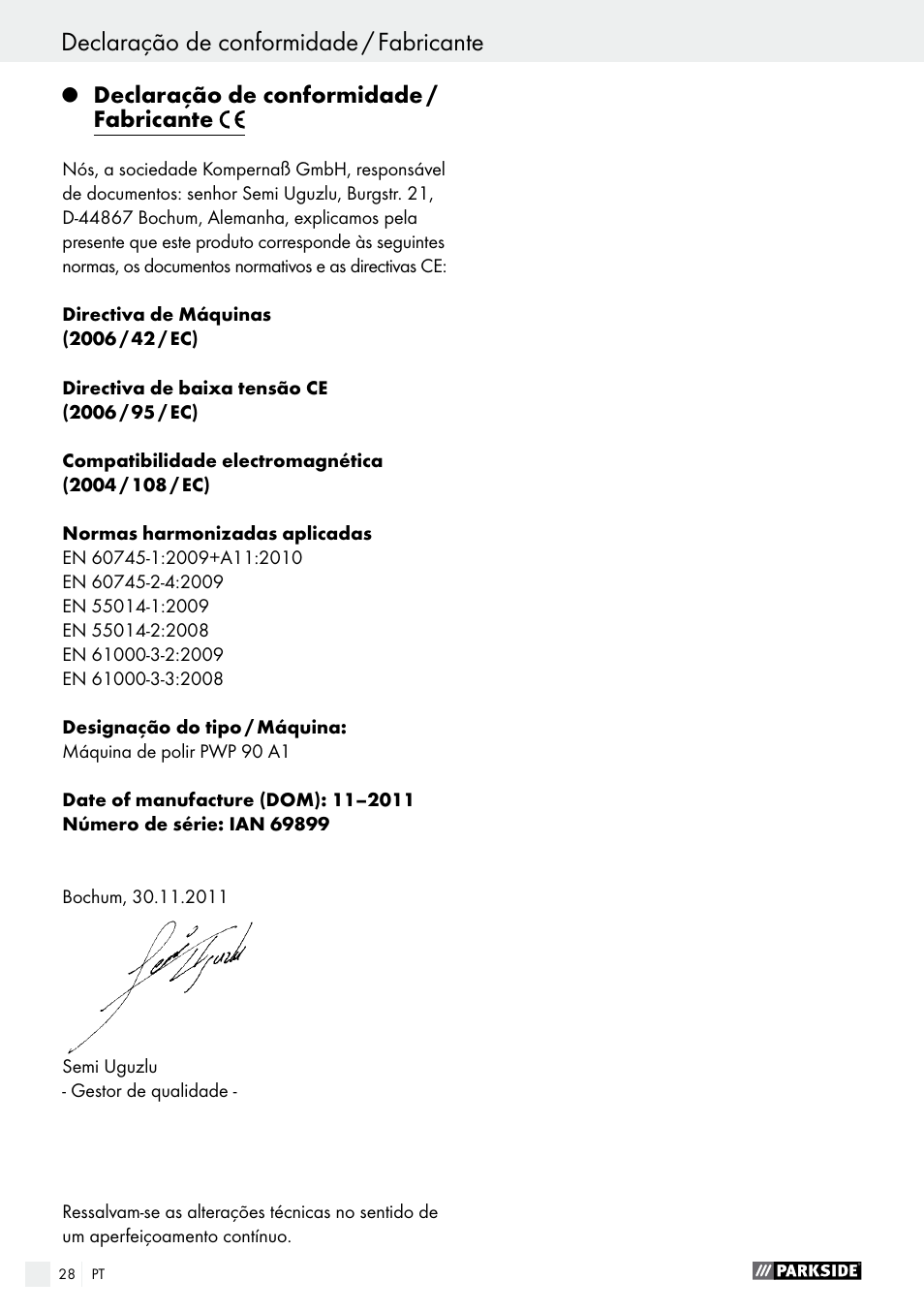 Parkside PWP 90 A1 User Manual | Page 28 / 45