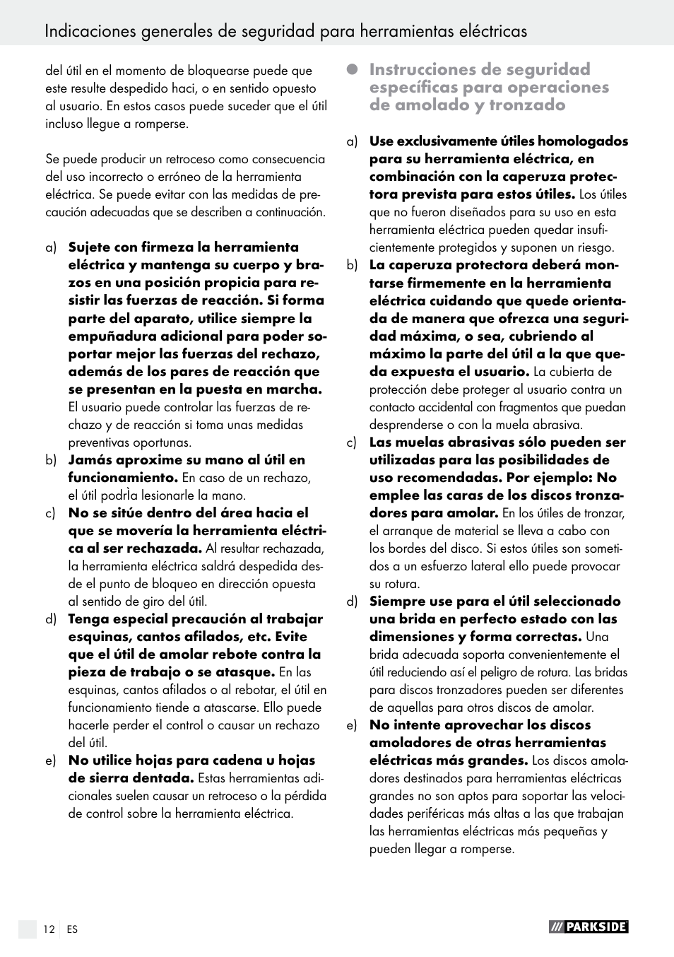 Parkside PFBS 9.6 A1 User Manual | Page 12 / 75