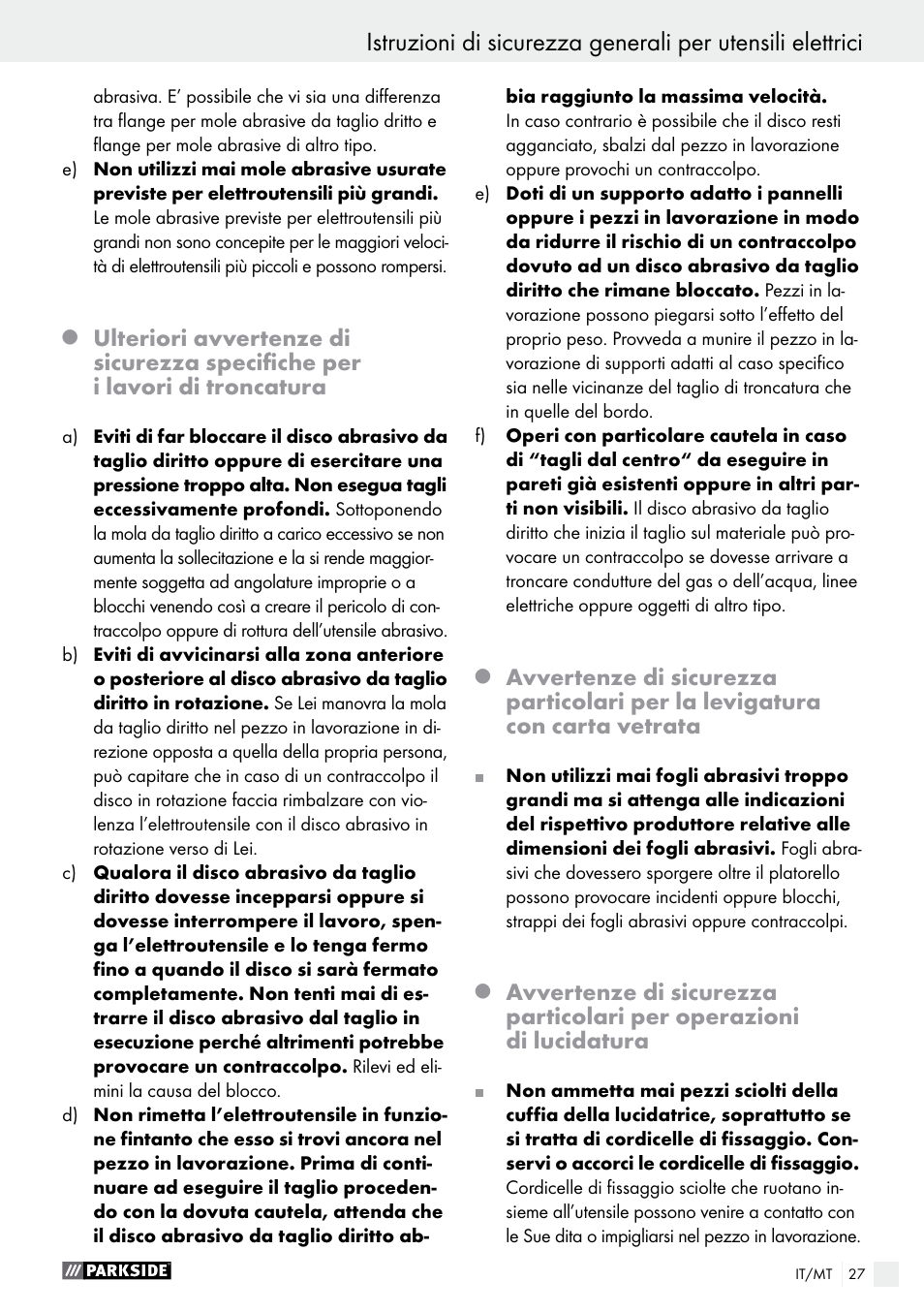 Parkside PFBS 9.6 A1 User Manual | Page 27 / 75