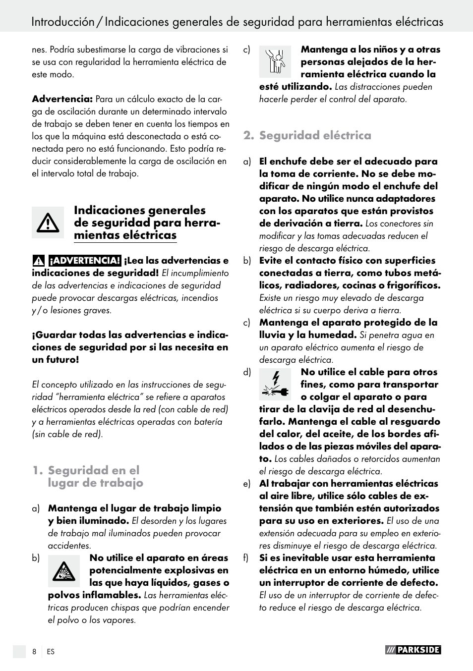 Parkside PFBS 9.6 A1 User Manual | Page 8 / 75