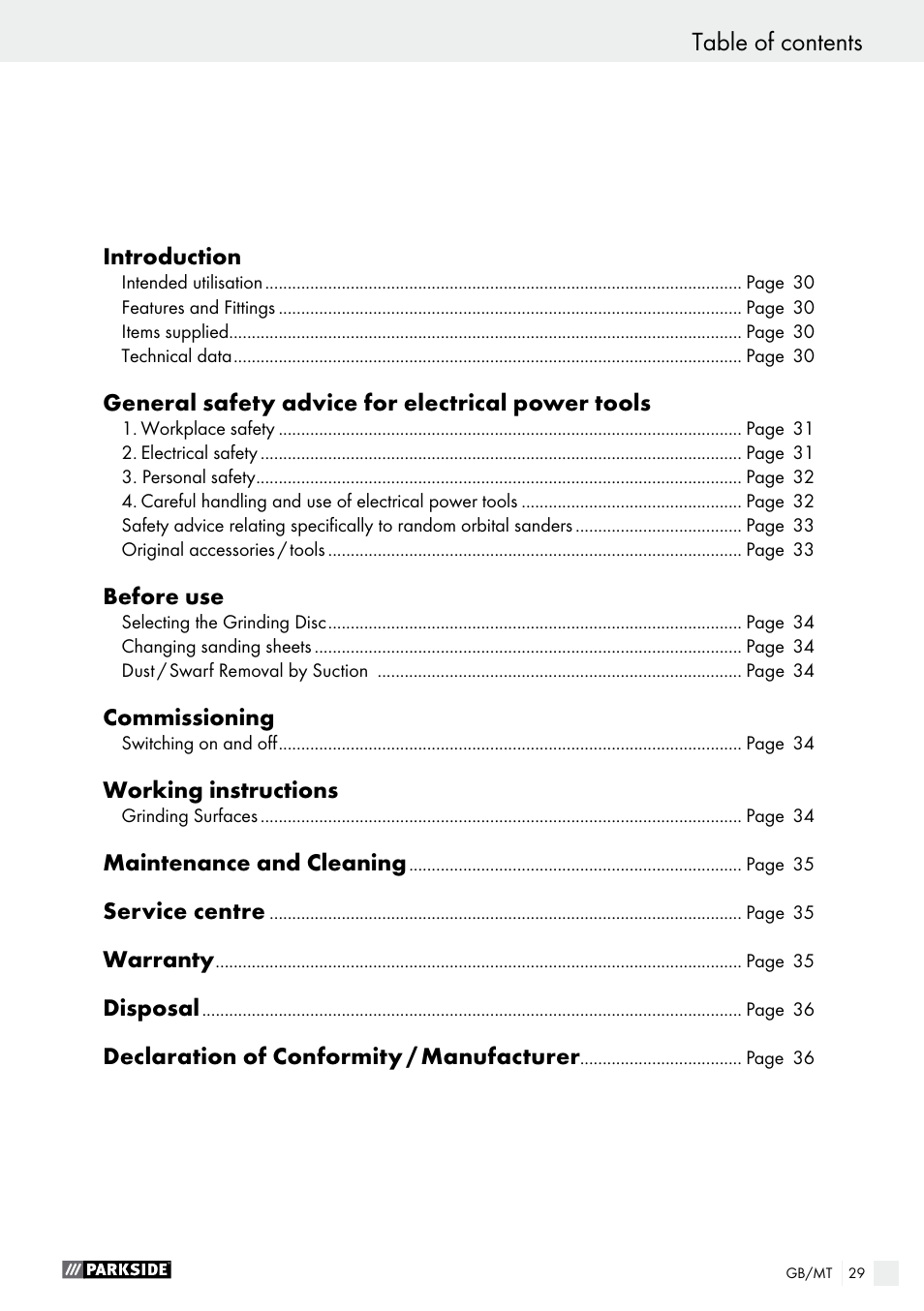 Parkside PEXS 270 A1 User Manual | Page 29 / 46