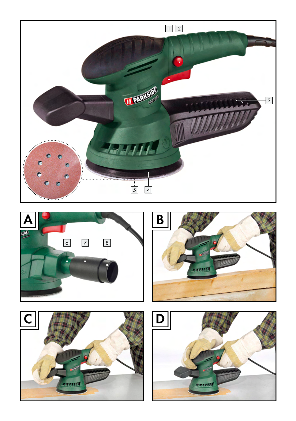 Dc b a | Parkside PEXS 270 A1 User Manual | Page 3 / 46