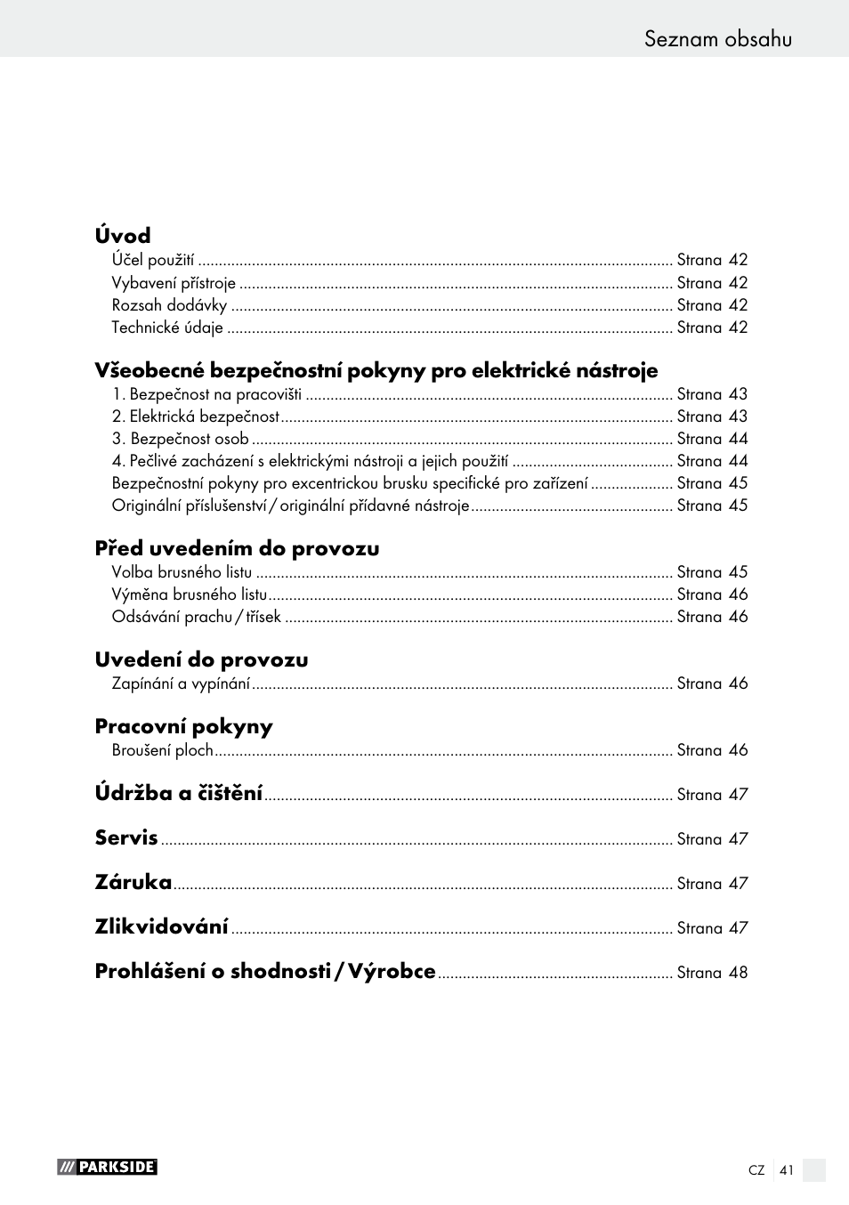 Parkside PEXS 270 A1 User Manual | Page 41 / 66