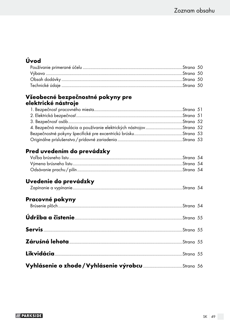 Parkside PEXS 270 A1 User Manual | Page 49 / 66