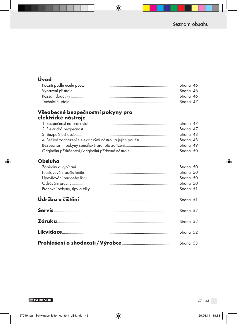Parkside PSS 250 A1 User Manual | Page 46 / 75