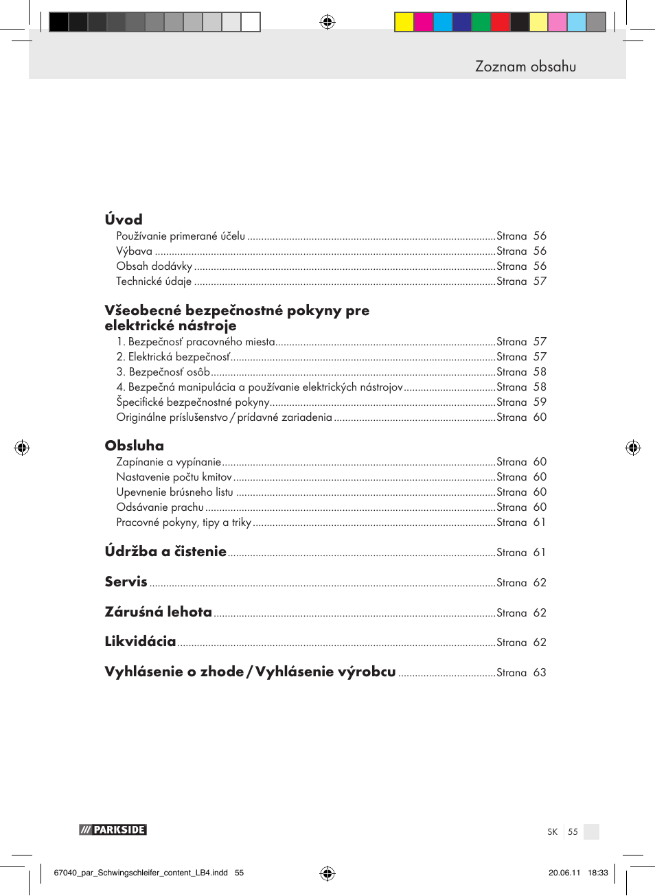 Parkside PSS 250 A1 User Manual | Page 56 / 75