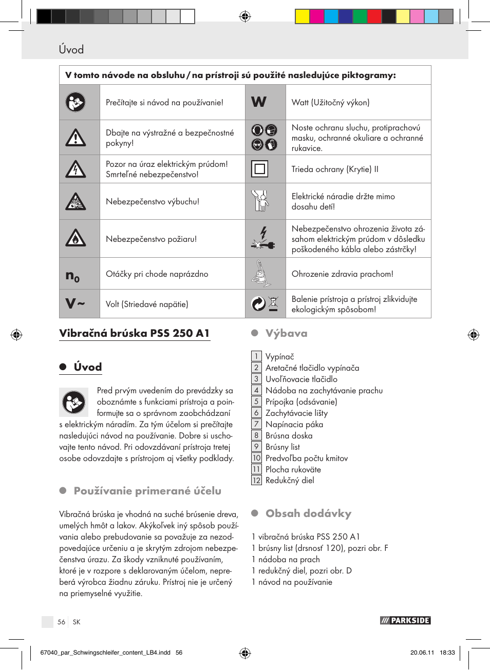 Parkside PSS 250 A1 User Manual | Page 57 / 75