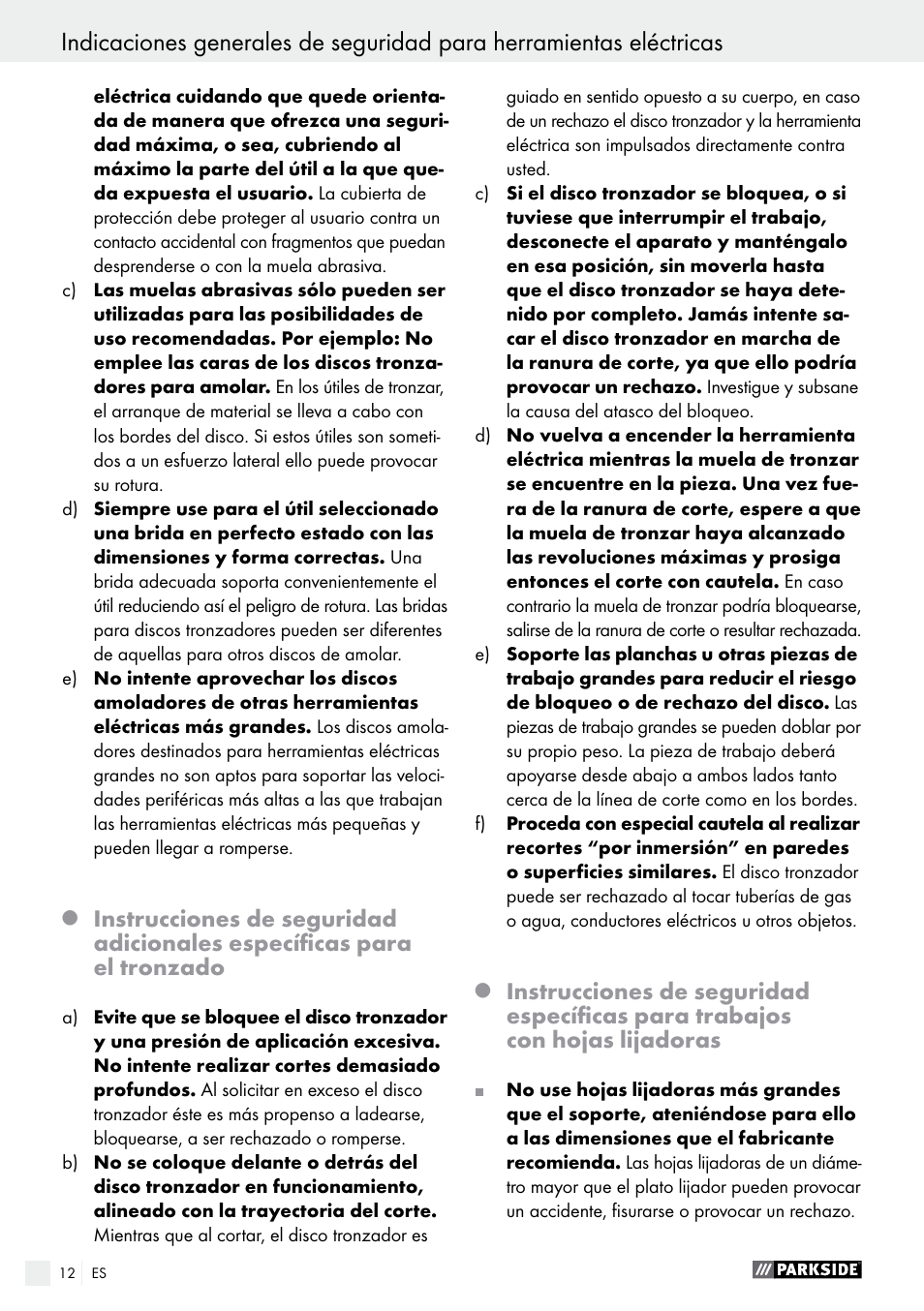 Parkside PMGS 12 A1 User Manual | Page 12 / 70