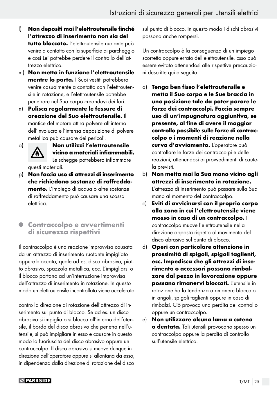 Parkside PMGS 12 A1 User Manual | Page 25 / 70