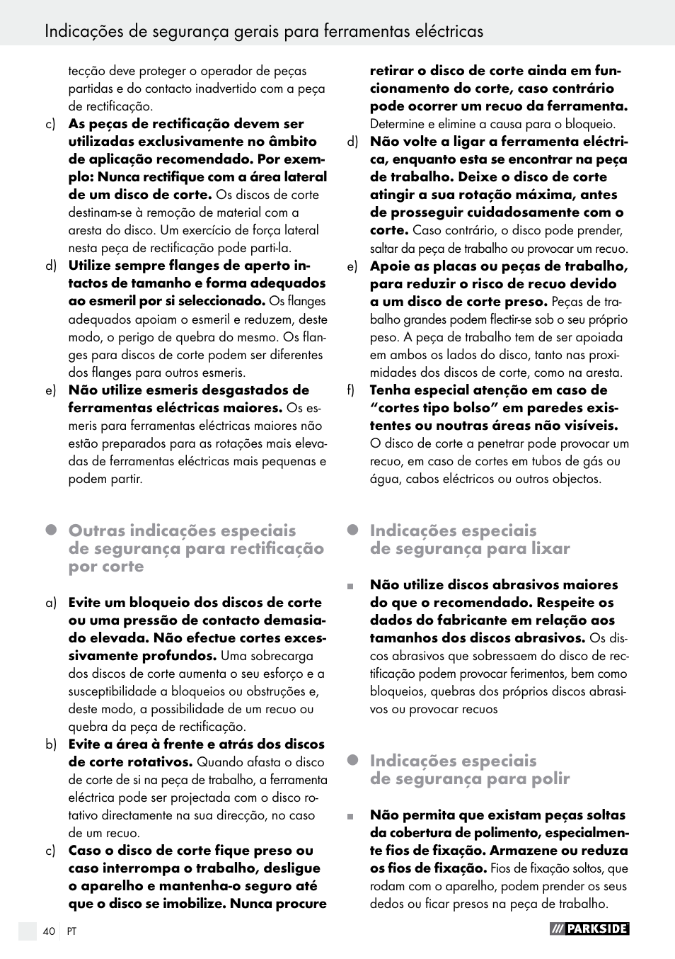 Parkside PMGS 12 A1 User Manual | Page 40 / 70
