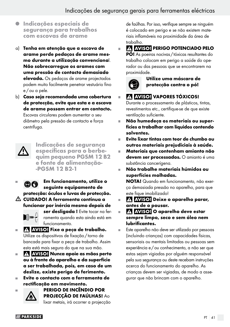 Parkside PMGS 12 A1 User Manual | Page 41 / 70