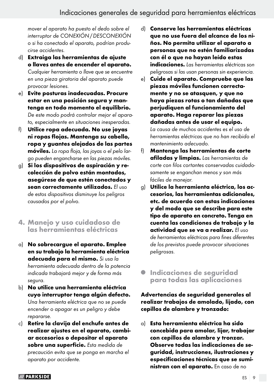 Parkside PMGS 12 A1 User Manual | Page 9 / 70
