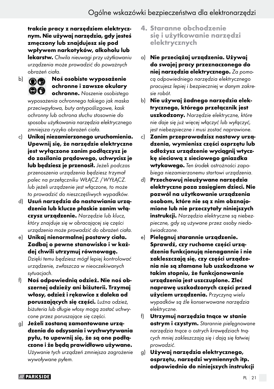 Parkside PMGS 12 A1 User Manual | Page 21 / 96