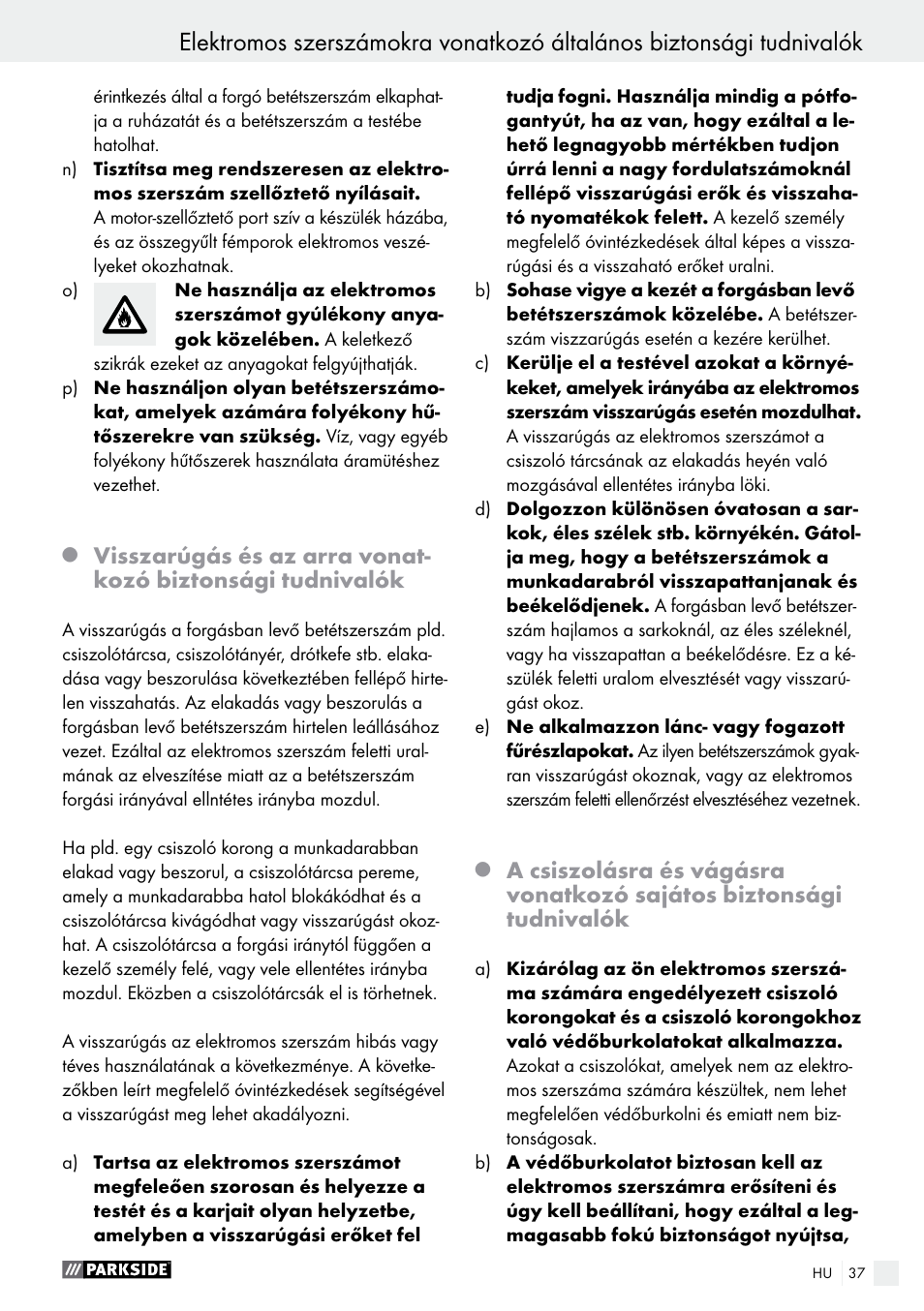 Parkside PMGS 12 A1 User Manual | Page 37 / 96