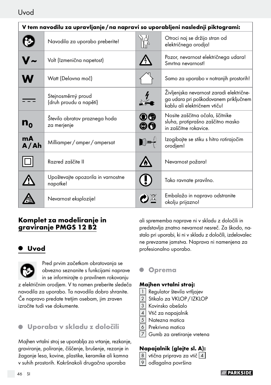 Parkside PMGS 12 A1 User Manual | Page 46 / 96