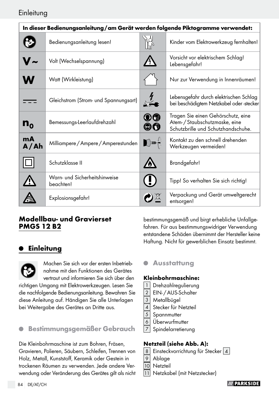 Parkside PMGS 12 A1 User Manual | Page 84 / 96