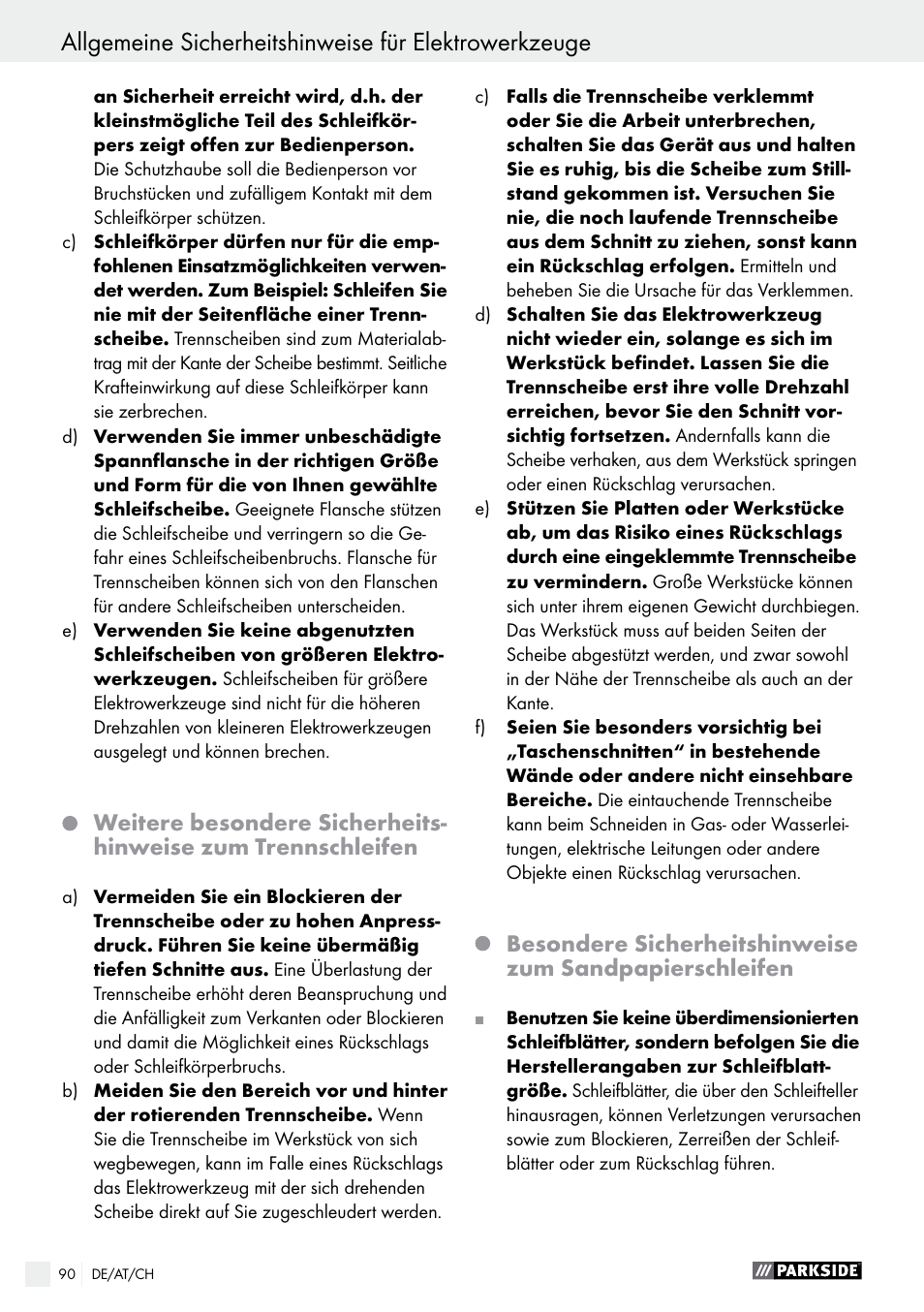 Parkside PMGS 12 A1 User Manual | Page 90 / 96