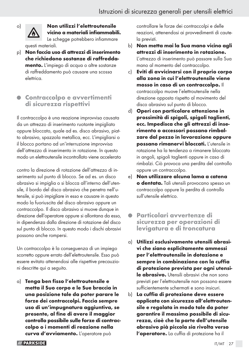 Parkside PWS 125 A1 User Manual | Page 29 / 85