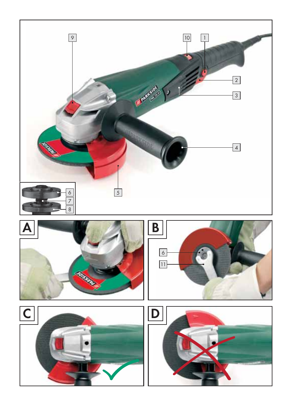 Parkside PWS 125 A1 User Manual | Page 3 / 85