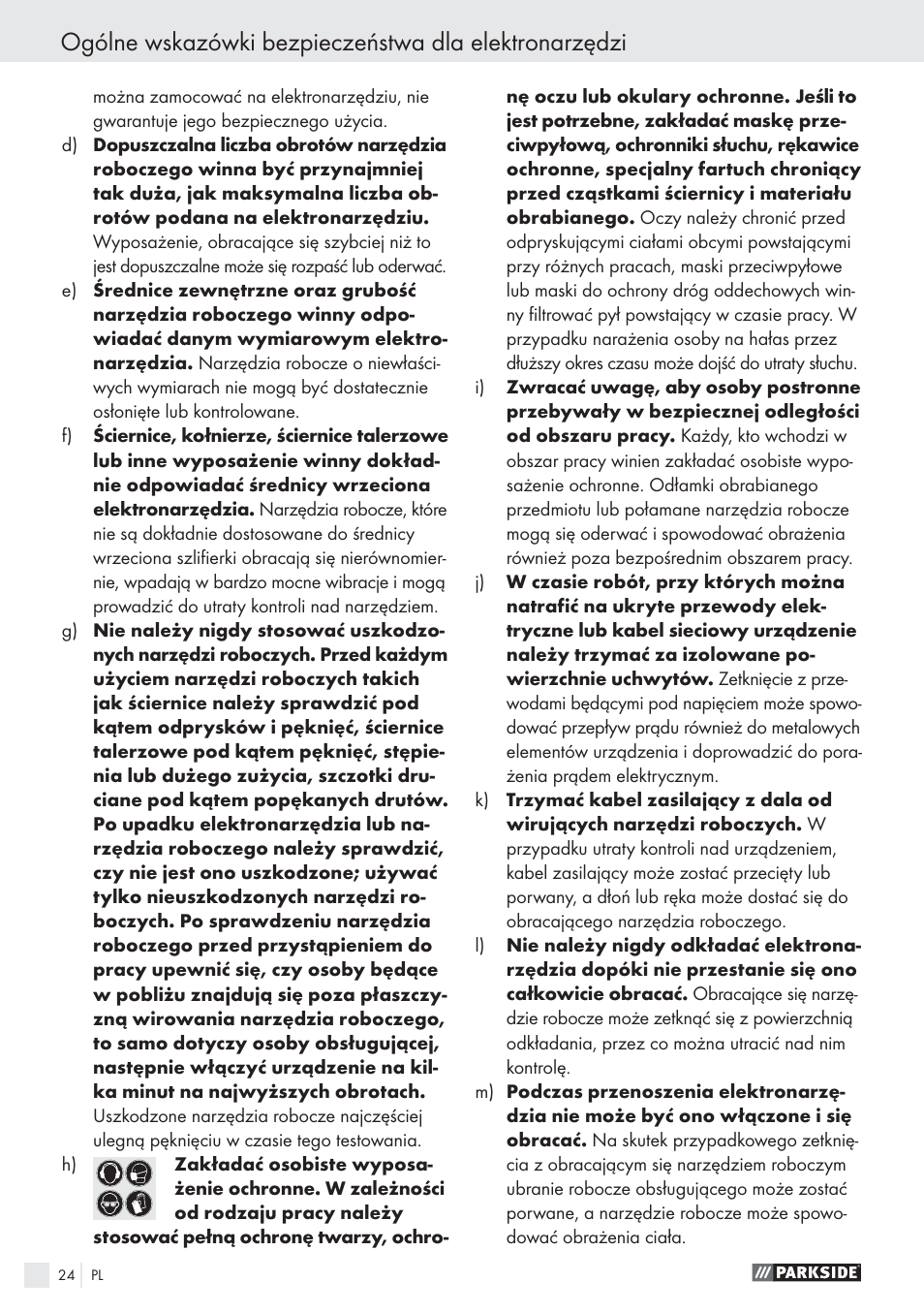 Parkside PWS 125 A1 User Manual | Page 26 / 113