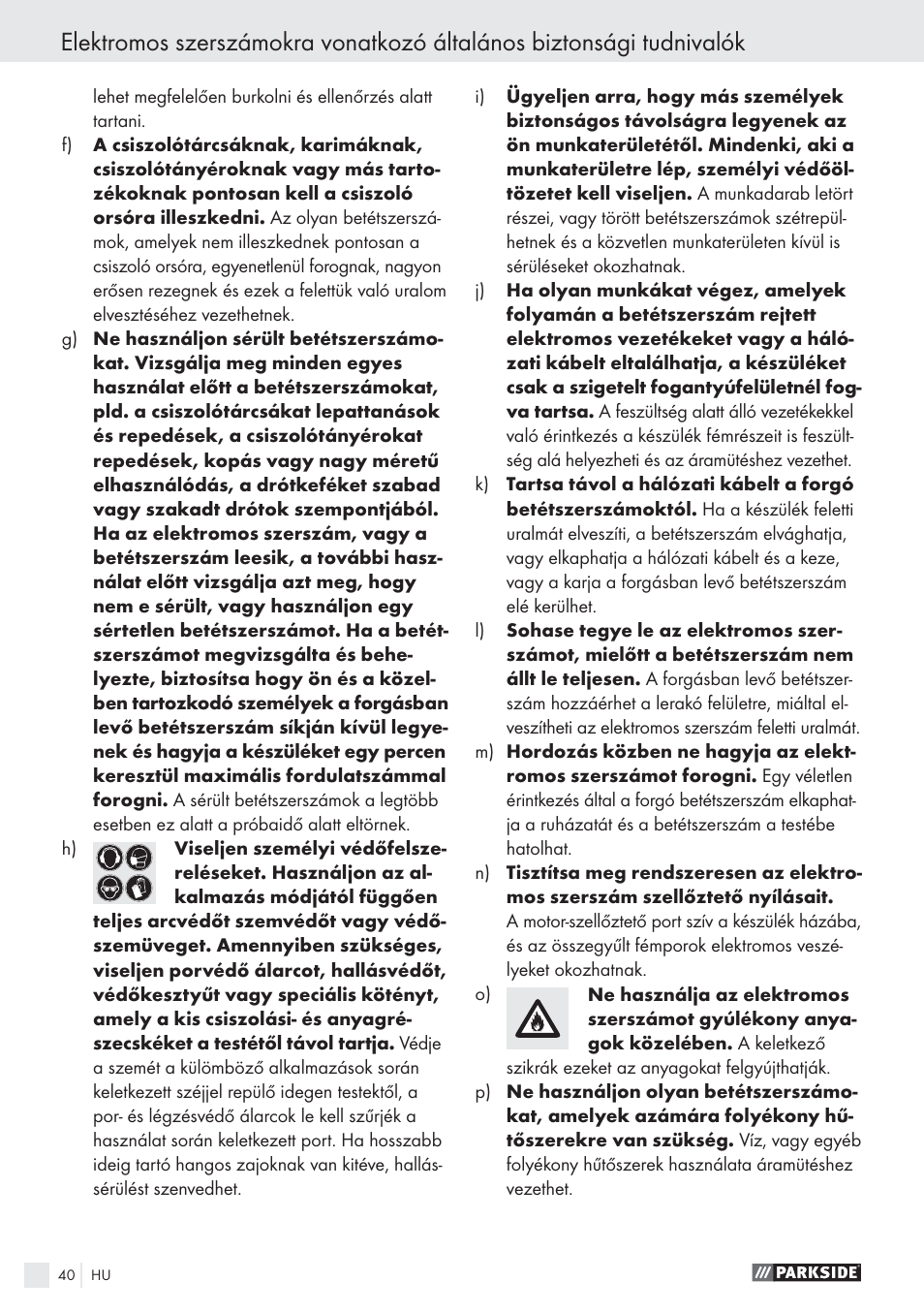 Parkside PWS 125 A1 User Manual | Page 42 / 113