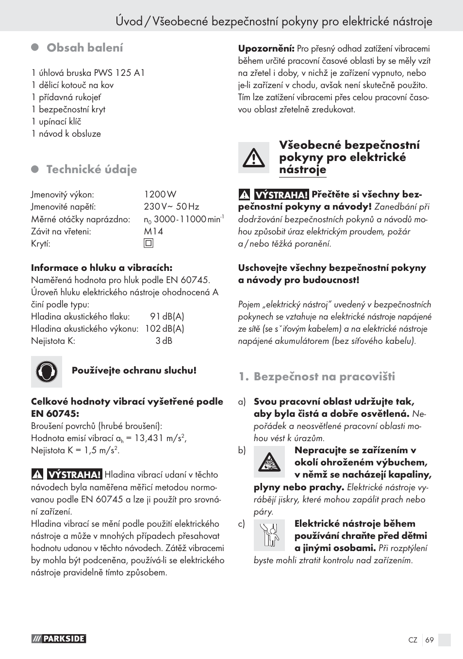 Parkside PWS 125 A1 User Manual | Page 71 / 113