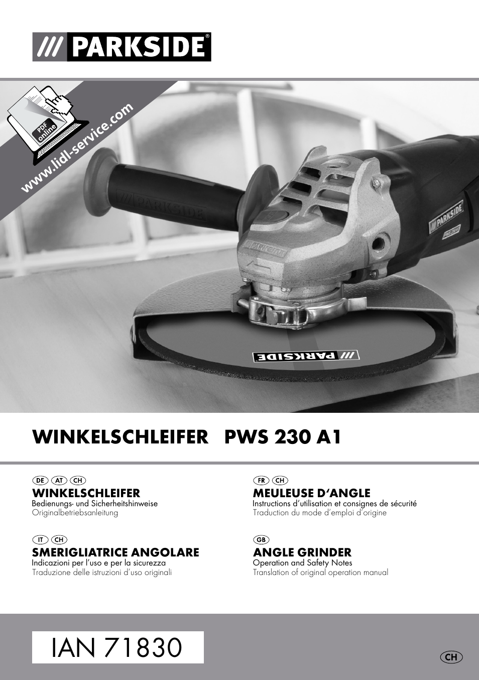 Parkside PWS 230 A1 User Manual | 62 pages