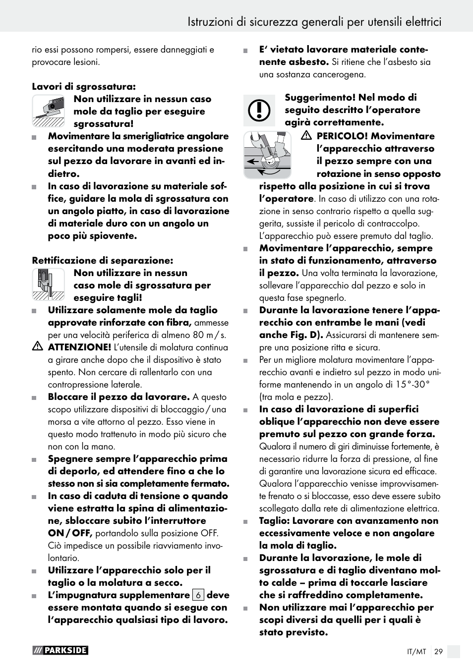 Parkside PWS 230 A1 User Manual | Page 29 / 63