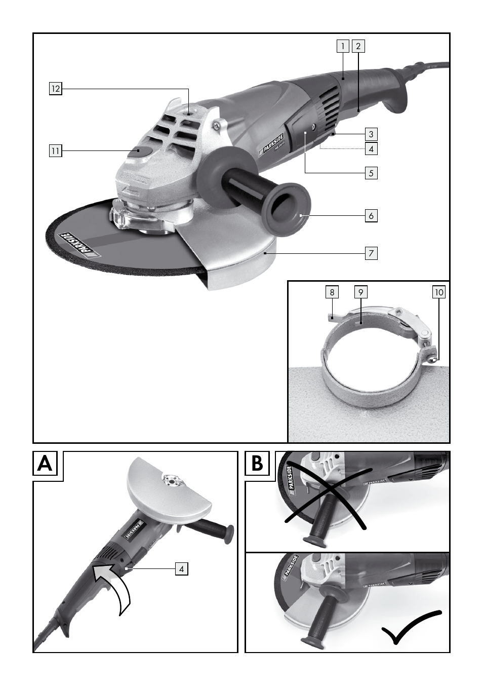 Parkside PWS 230 A1 User Manual | Page 3 / 63