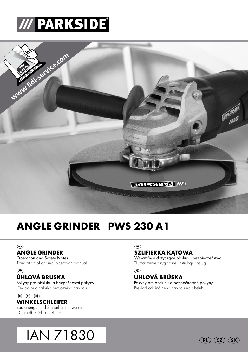Parkside PWS 230 A1 User Manual | 77 pages