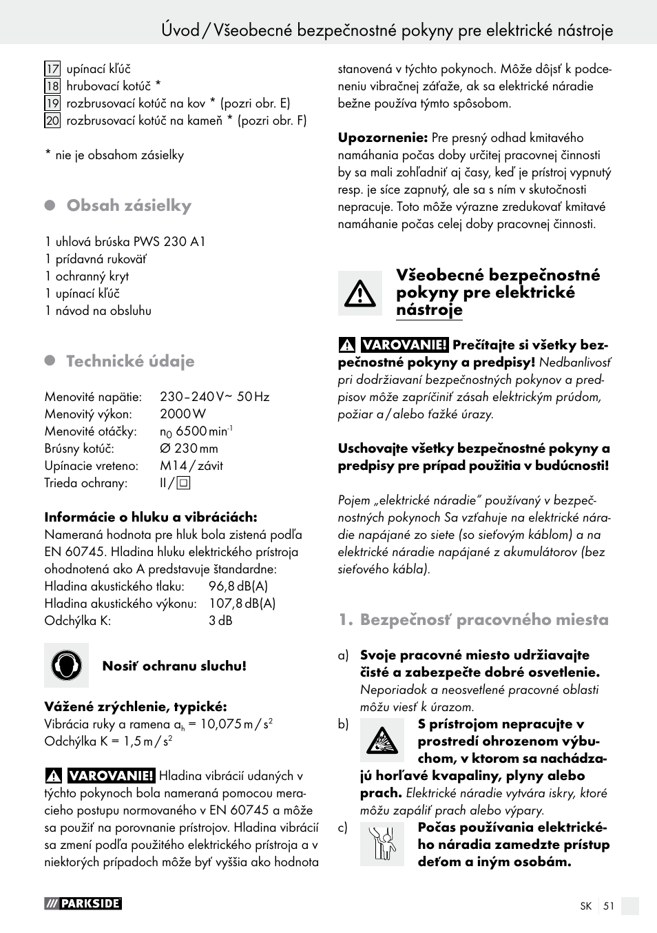 Parkside PWS 230 A1 User Manual | Page 51 / 77