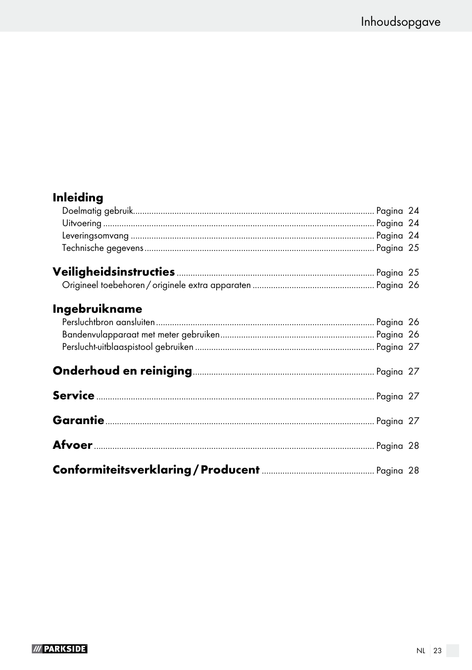 Parkside PDSS A1 User Manual | Page 23 / 35