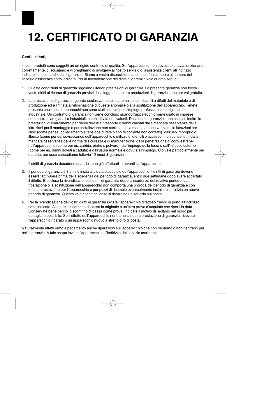 Certificato di garanzia | Parkside PASS 3.6 A1 User Manual | Page 32 / 76
