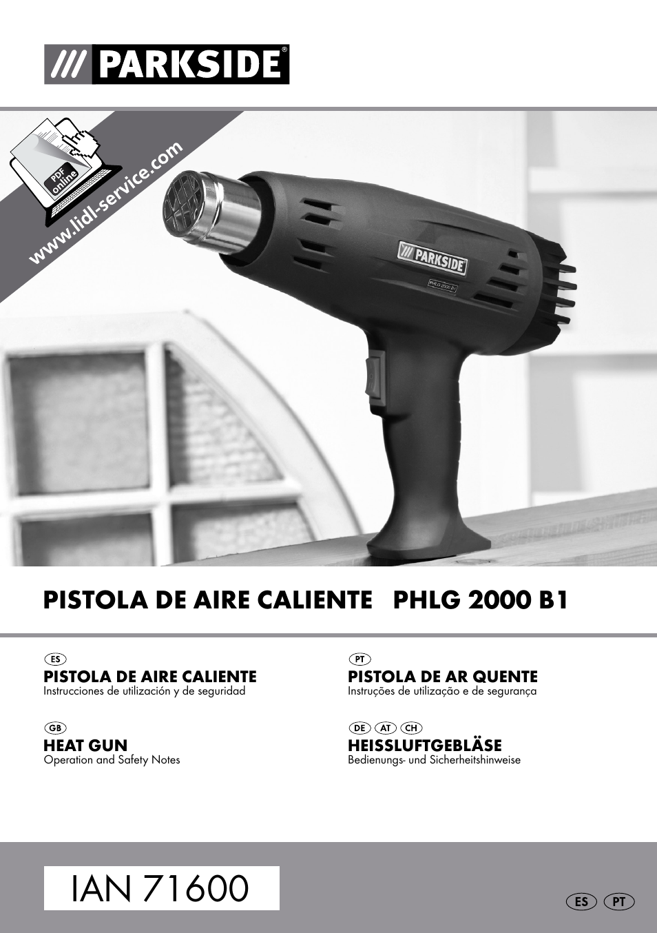 Parkside PHLG 2000 B1 User Manual | 37 pages
